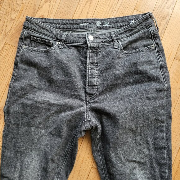 Old Navy Extra High Rise Pop Icon Skinny Secret-Slim Pockets Size 10 Black Gray - Picture 2 of 12